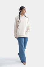 Beige Oversized Hoodie