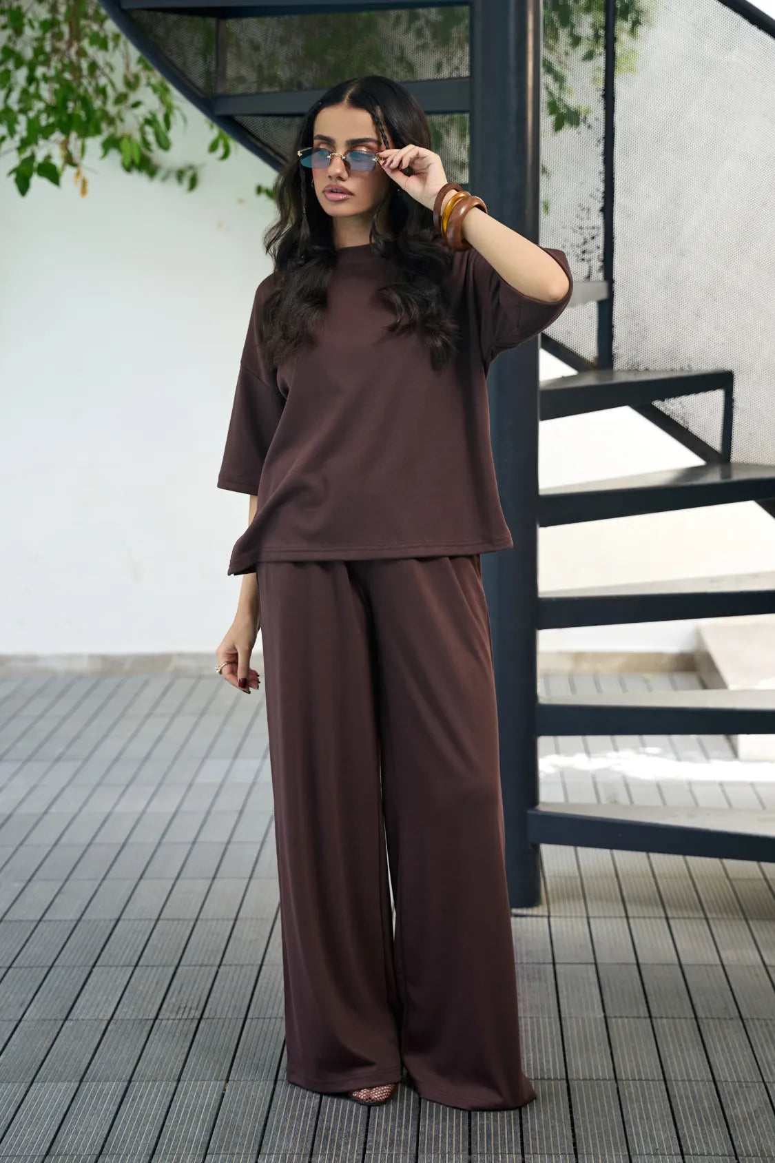 Everywear Co-Ord Set - Brown Secondary image
