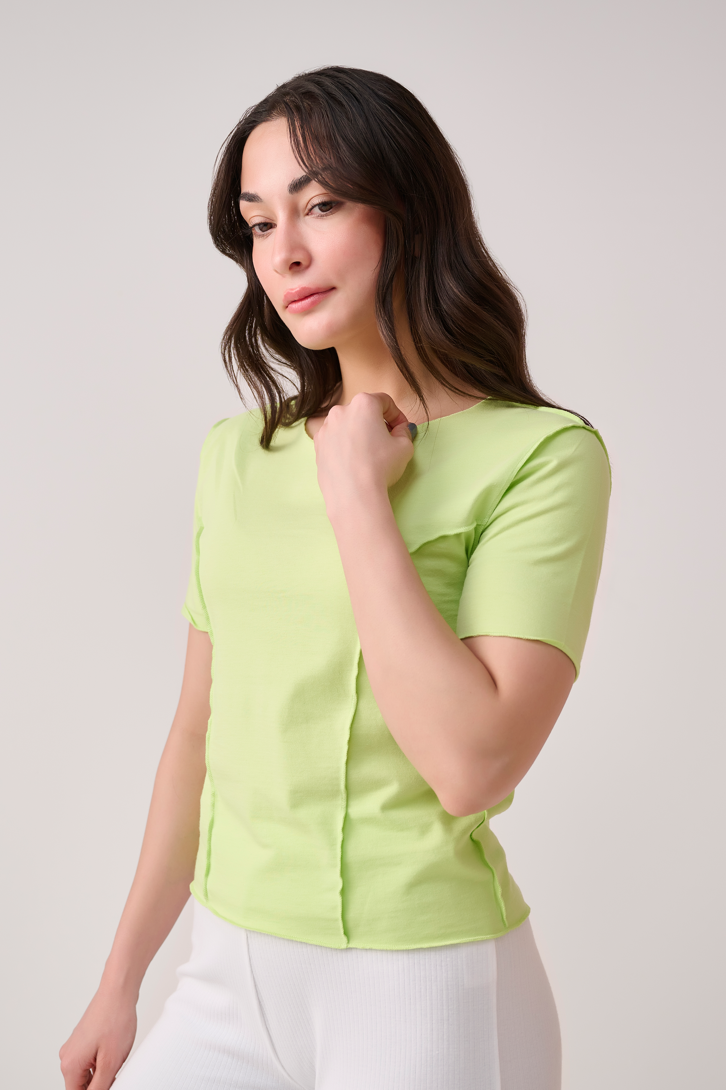 Lime green women top
