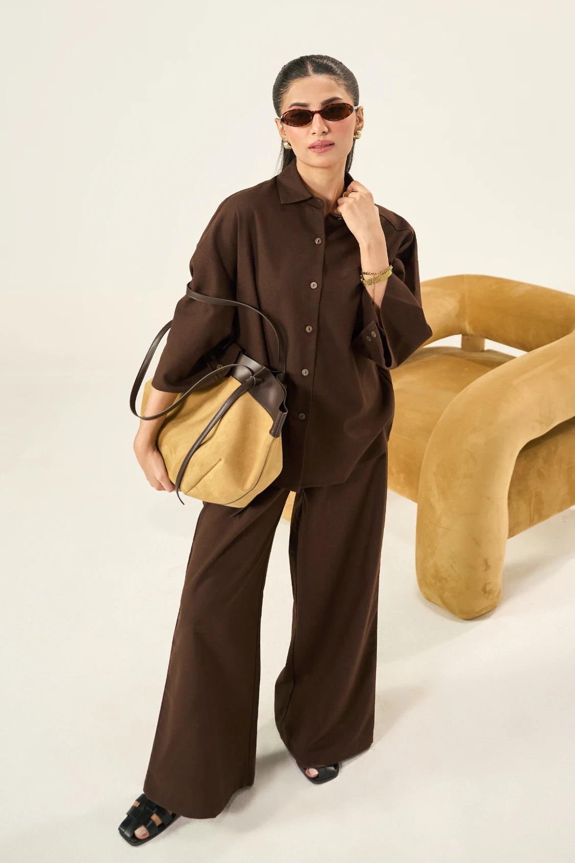 Essential Linen Set - Mocha Brown Main image