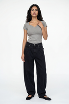 Sweetheart neck top - Sand