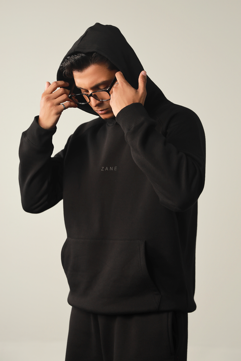 Men Hoodie  - Black