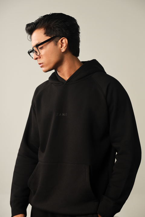 Men Hoodie  - Black