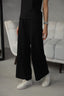 Rib Wide Leg Pants - Black