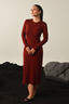 Full sleeves Bodycon Dress - Maroon