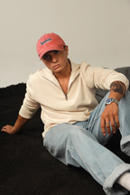 Half Zip Sweatshirt – Beige
