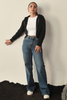 Zip Up Cropped Hoodie - Black