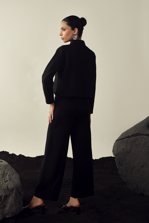 Cropped Jacket - Black