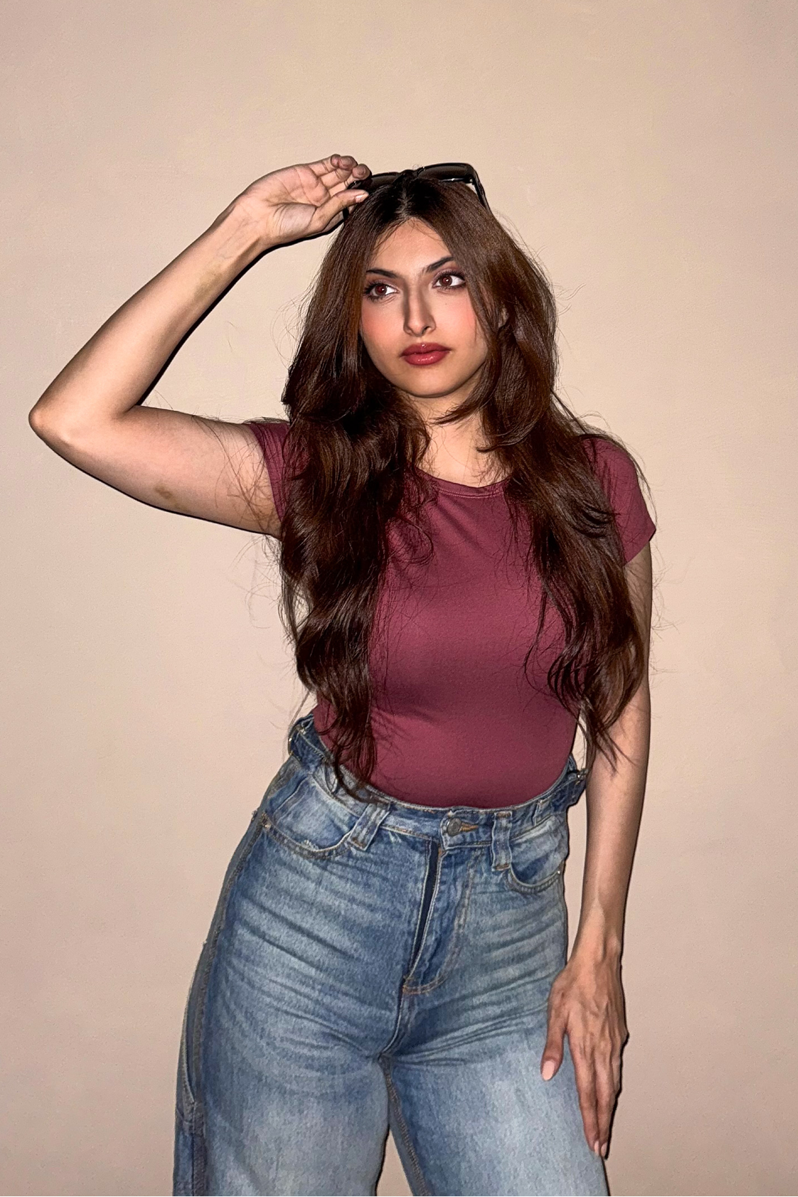 Pleated Bodysuit - Ash Rose Main image