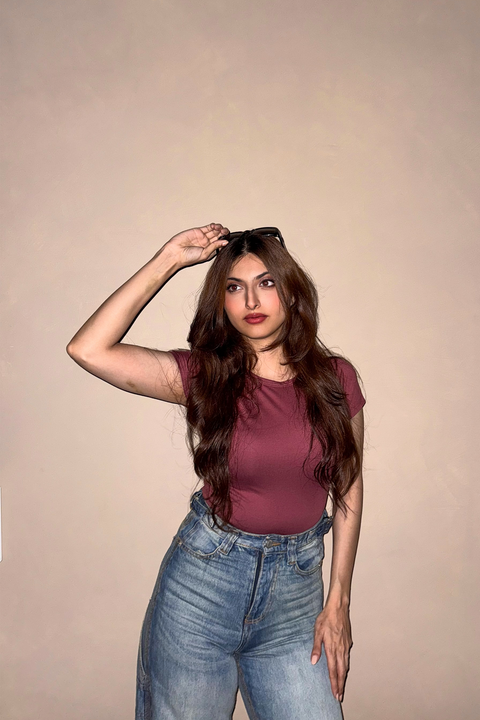 Pleated Bodysuit - Ash Rose