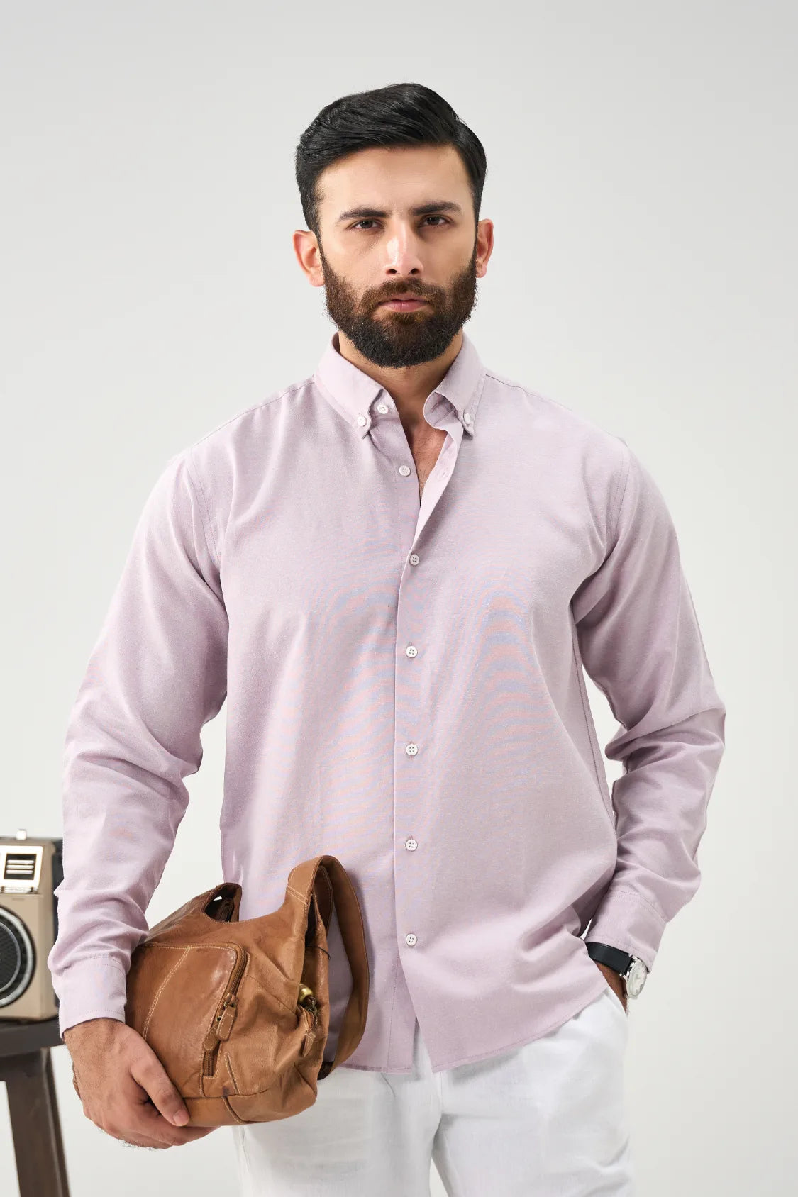 Everyday Linen Shirt - Mauve Fog Main image