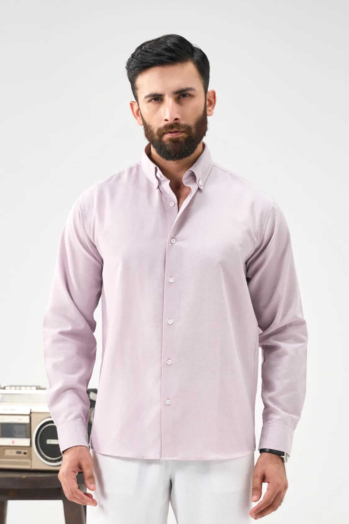 Everyday Linen Shirt - Mauve Fog Secondary image