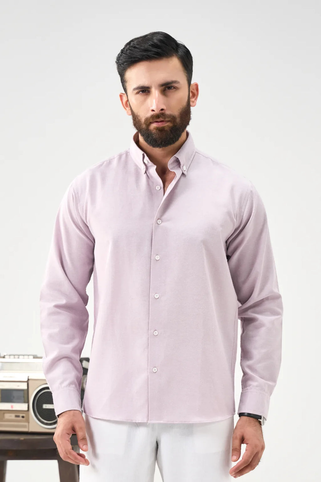 Everyday Linen Shirt - Mauve Fog
