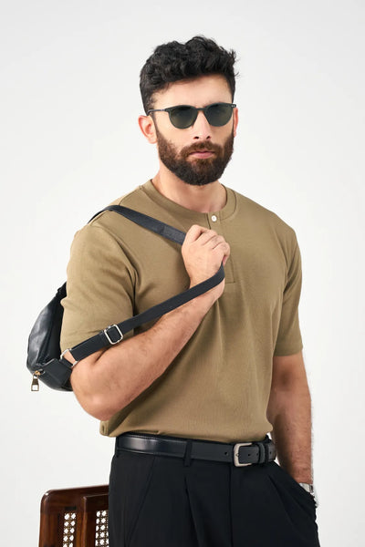 Henley Tee - Olive