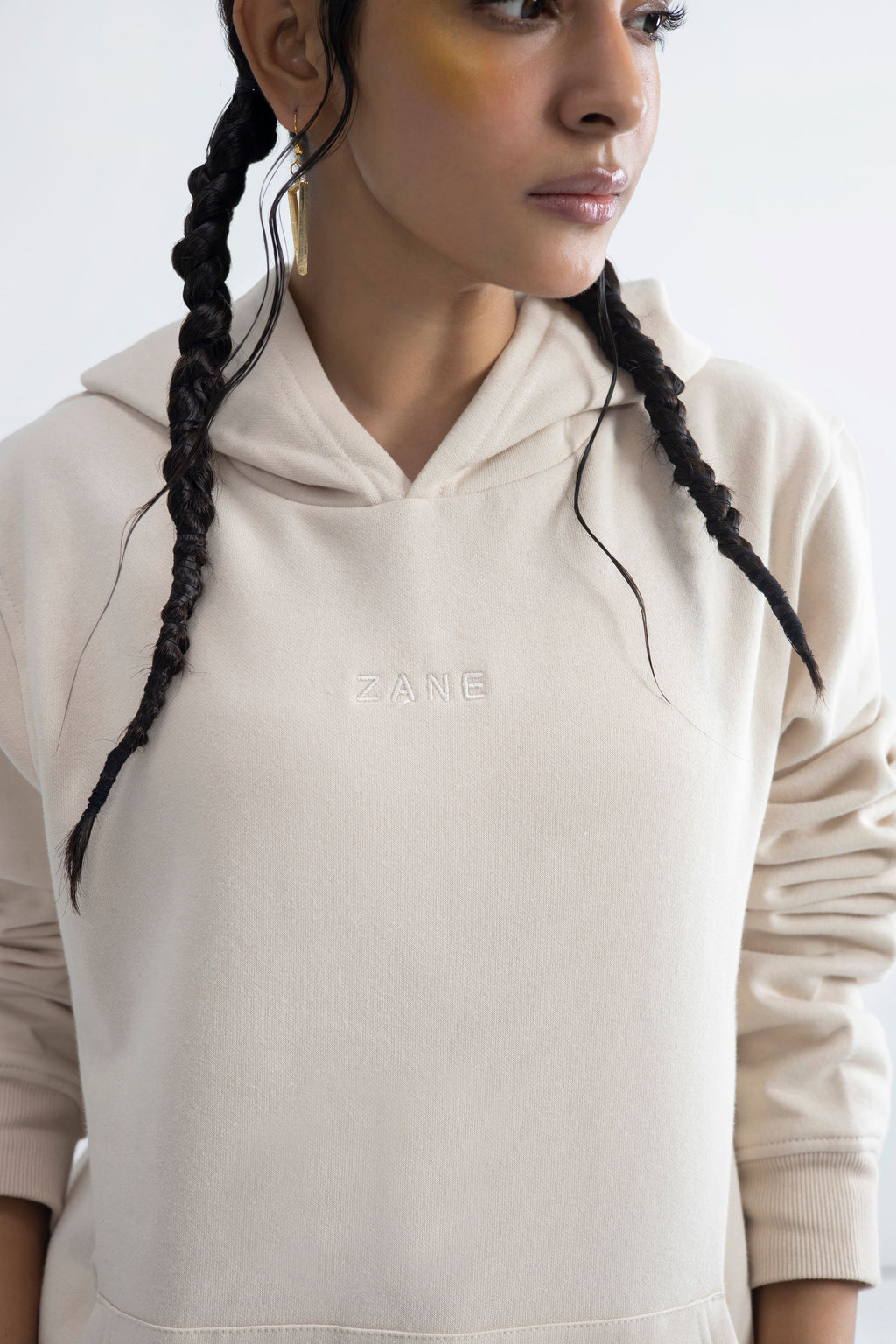 Beige Oversized Hoodie
