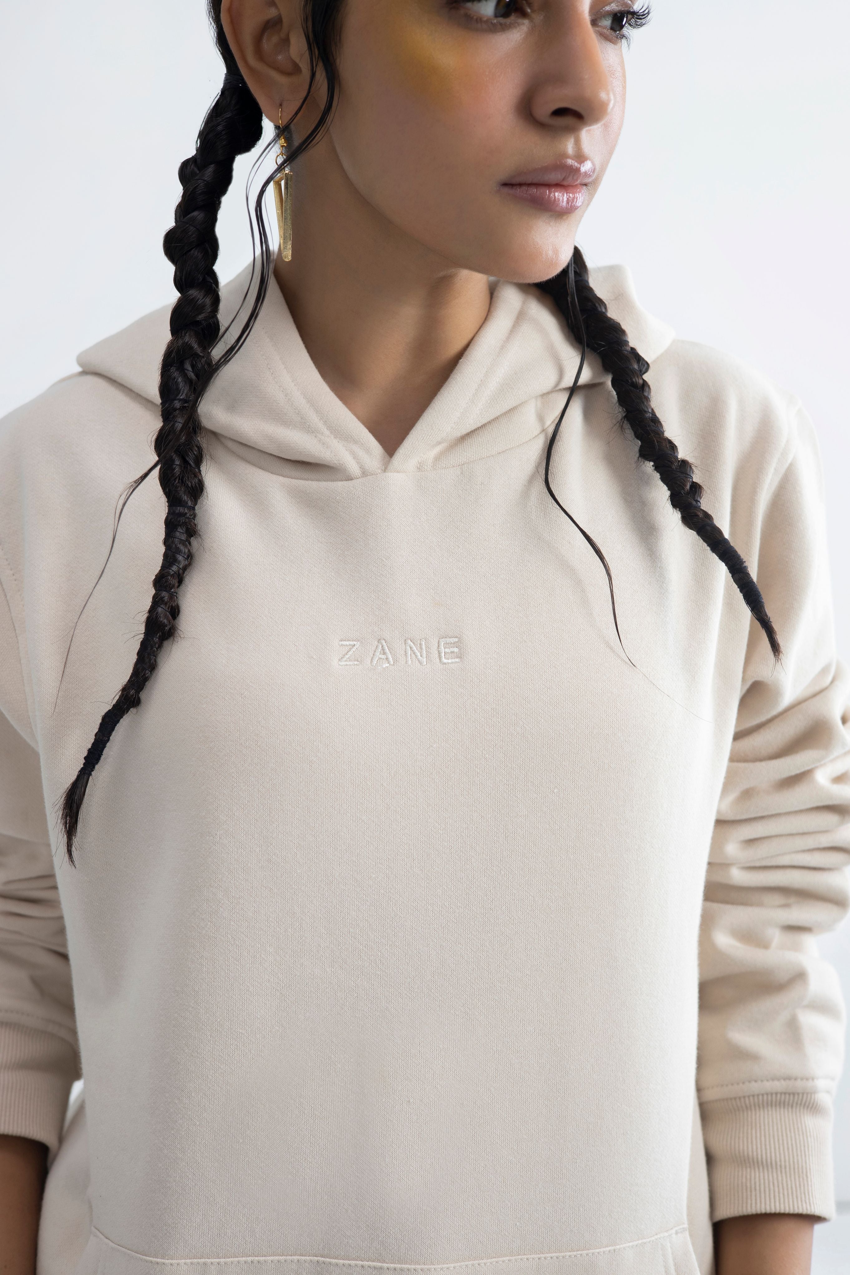 Beige Oversized Hoodie