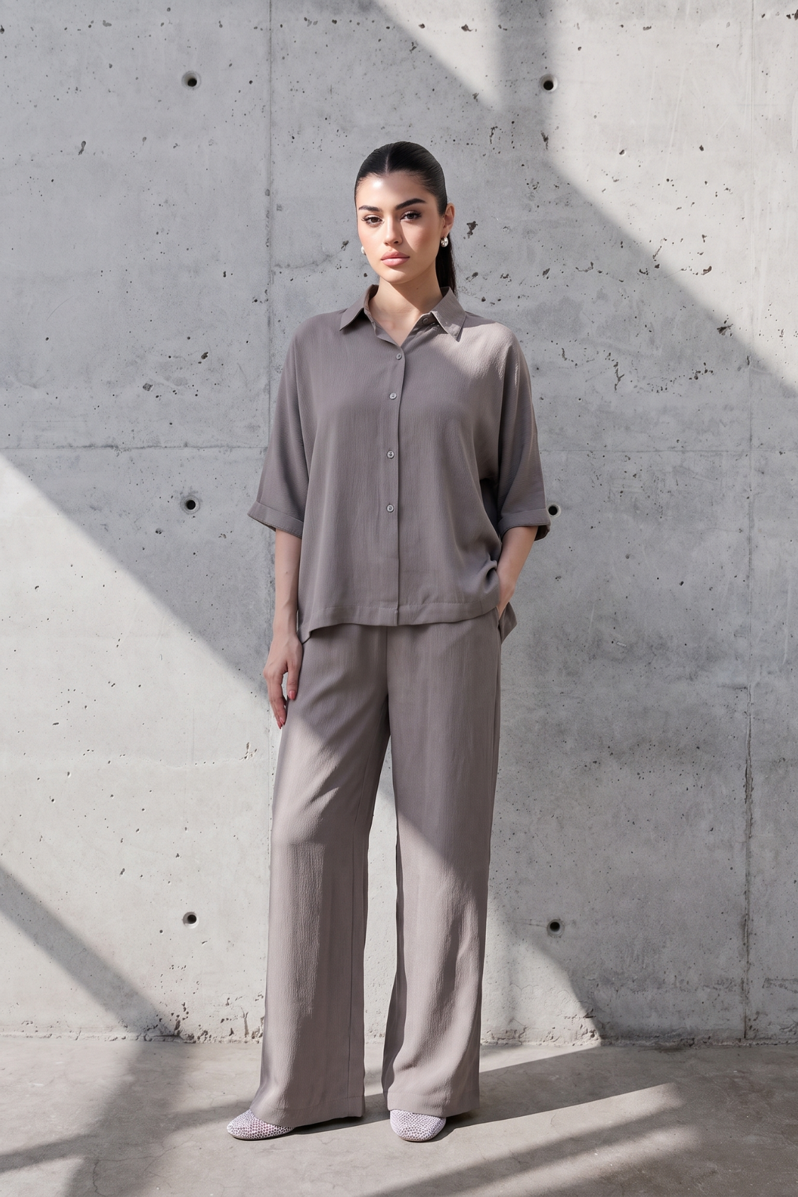 Classic Co-Ord Set - Ash Grey Secondary image