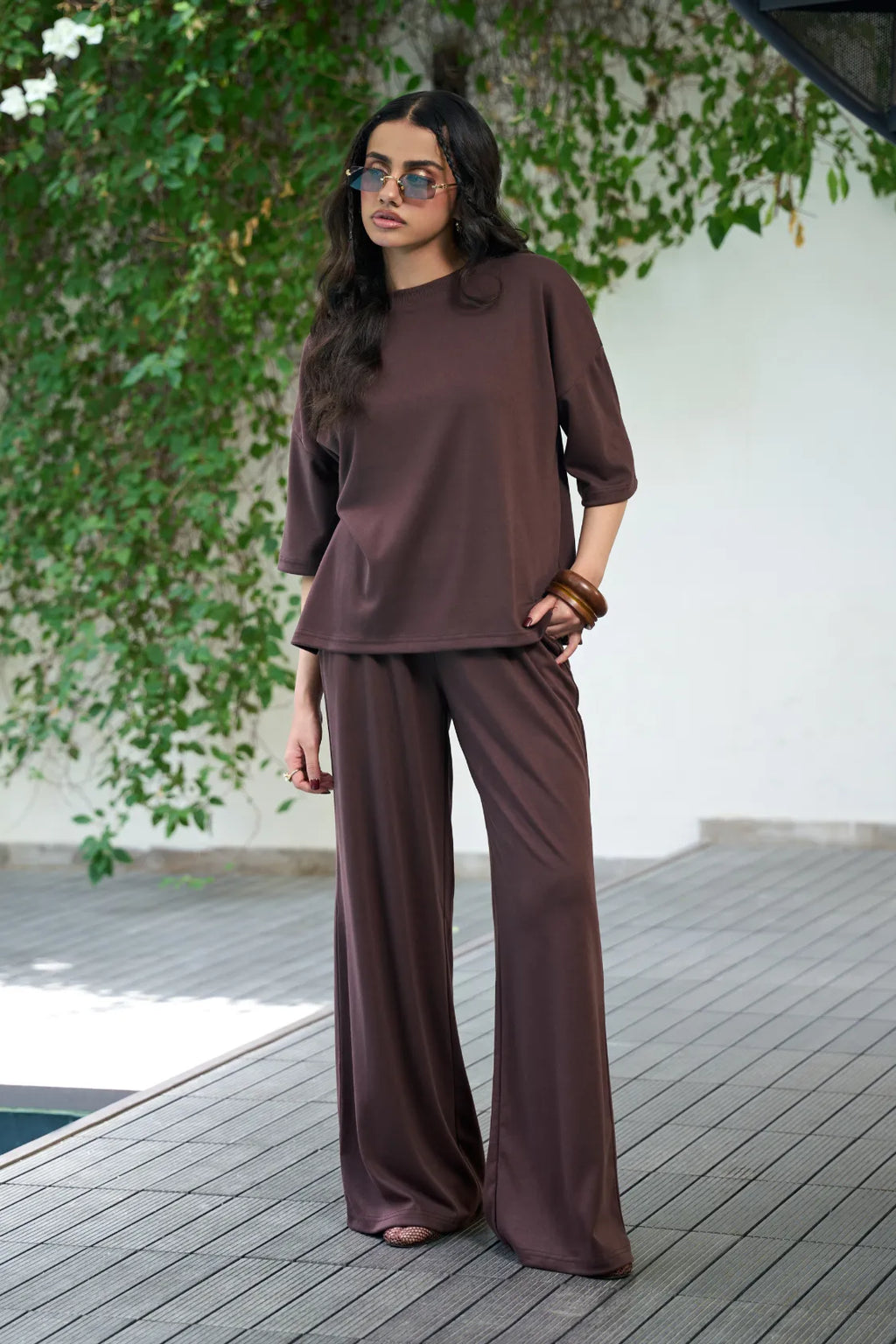 Everywear Co-Ord Set - Brown