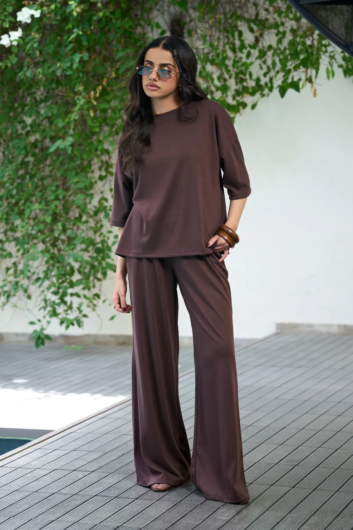 Everywear Co-Ord Set - Brown