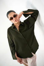 Everyday Textured Shirt - Deep Green