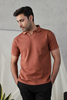 Textured Polo - Rust