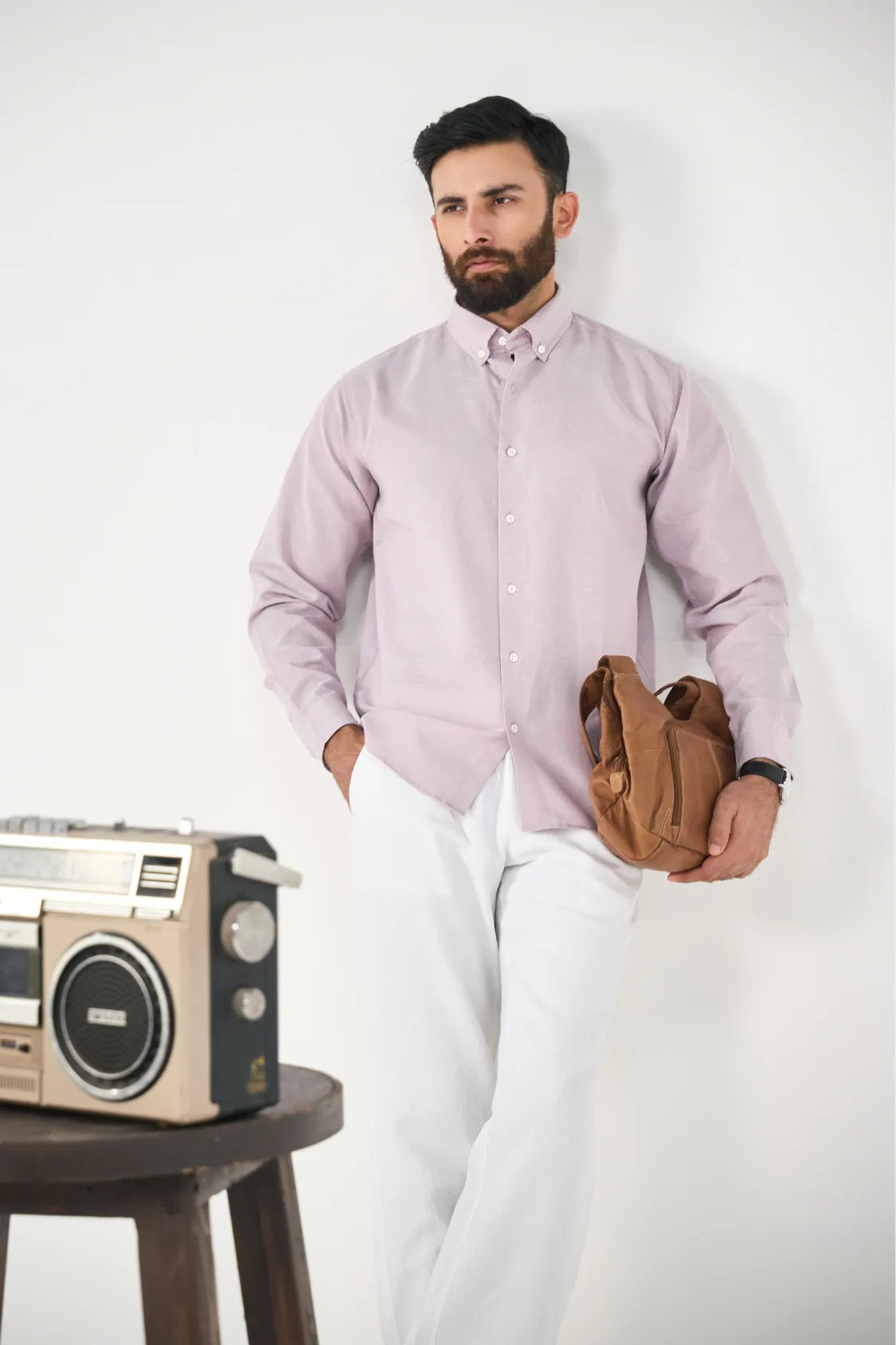 Everyday Linen Shirt - Mauve Fog