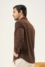 Relaxed Linen Shirt - Mocha Brown