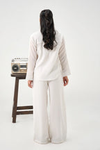 Crinkle Co-Ord Set - Pure White