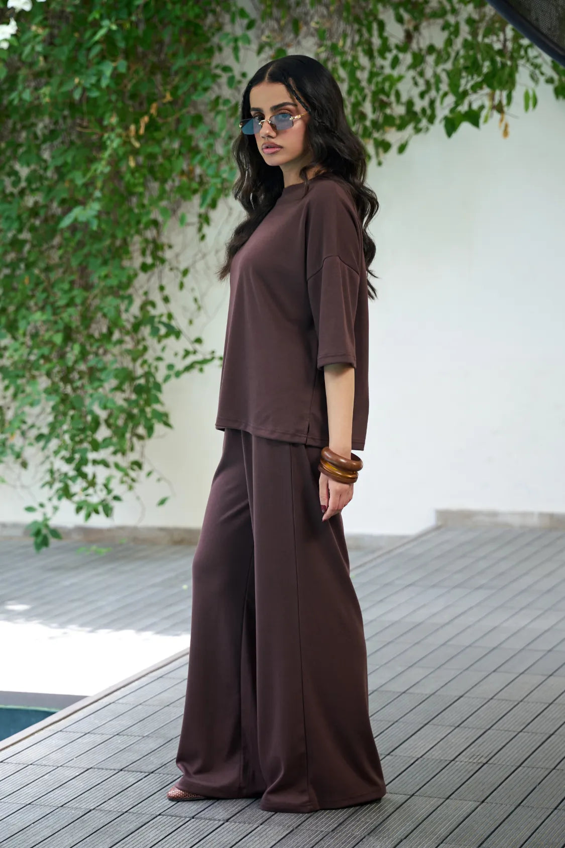 Everywear Co-Ord Set - Brown