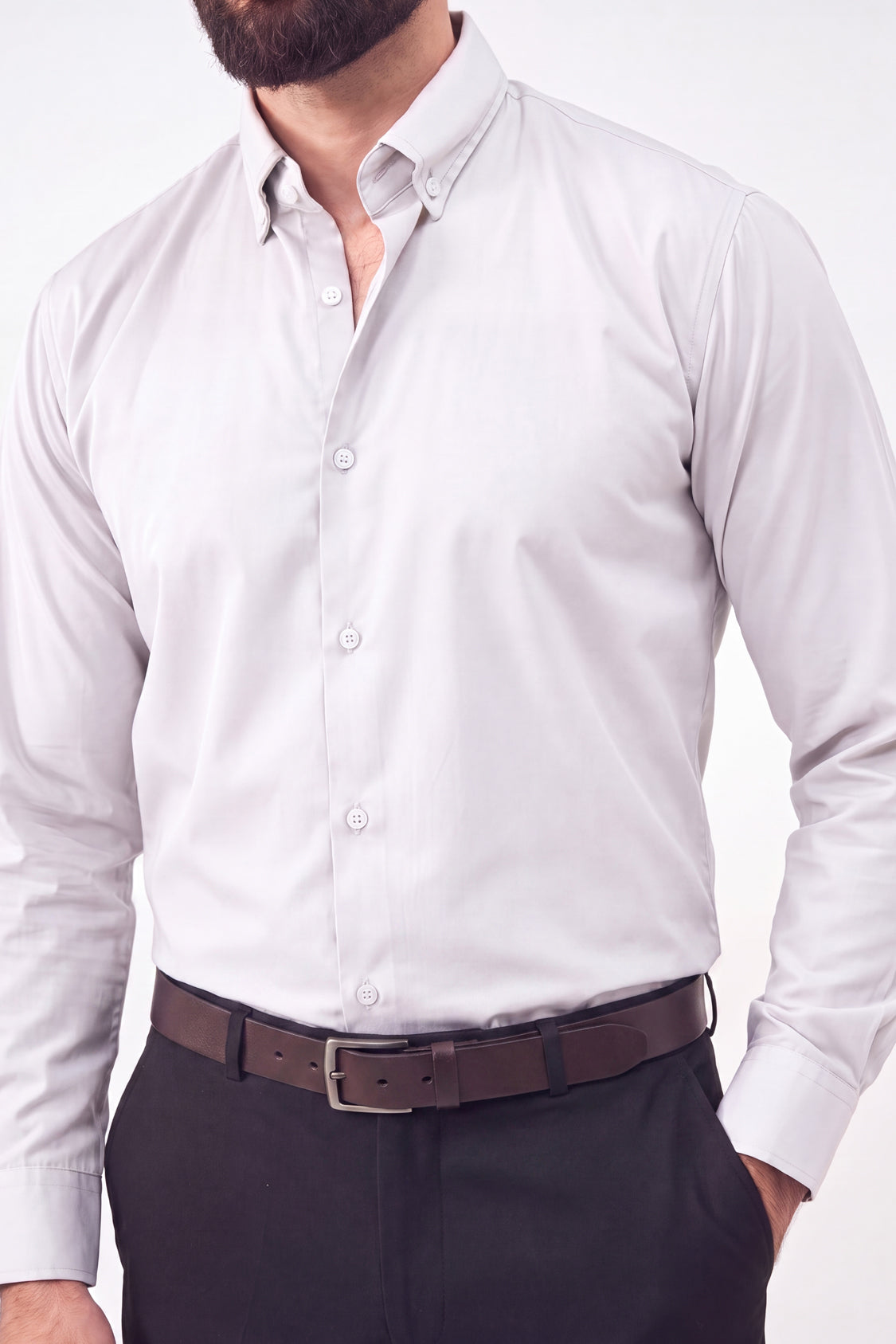 Everyday Solid Shirt - Light Grey