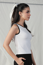 Tank Top White with Black