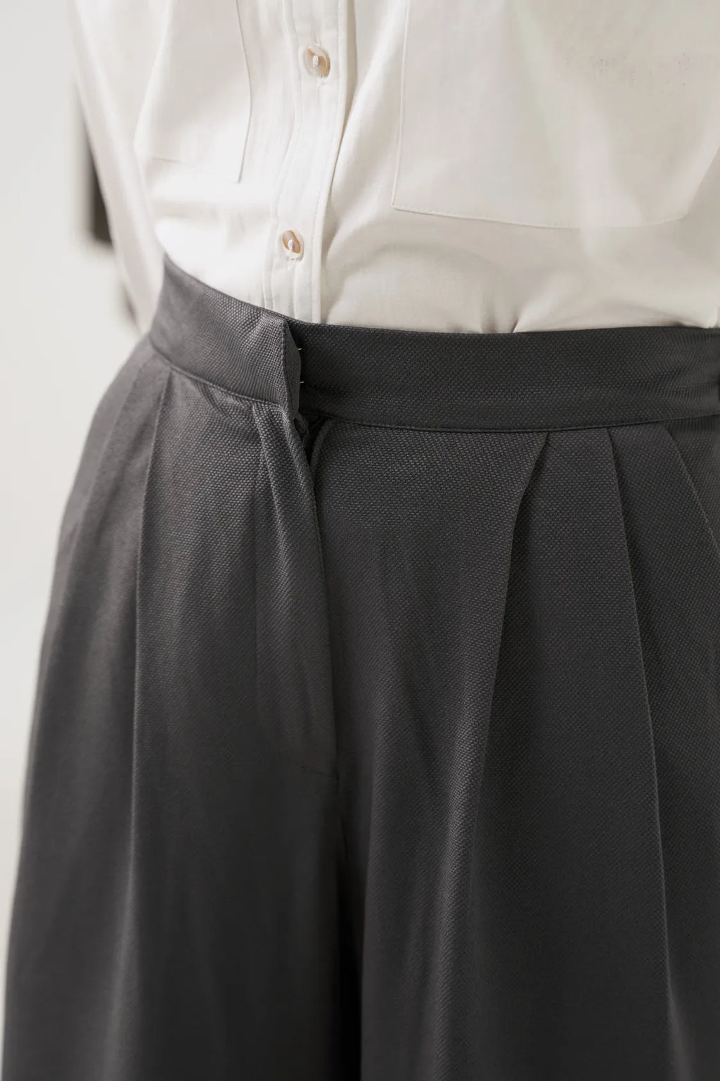Wide Tailored Pants - Grey
