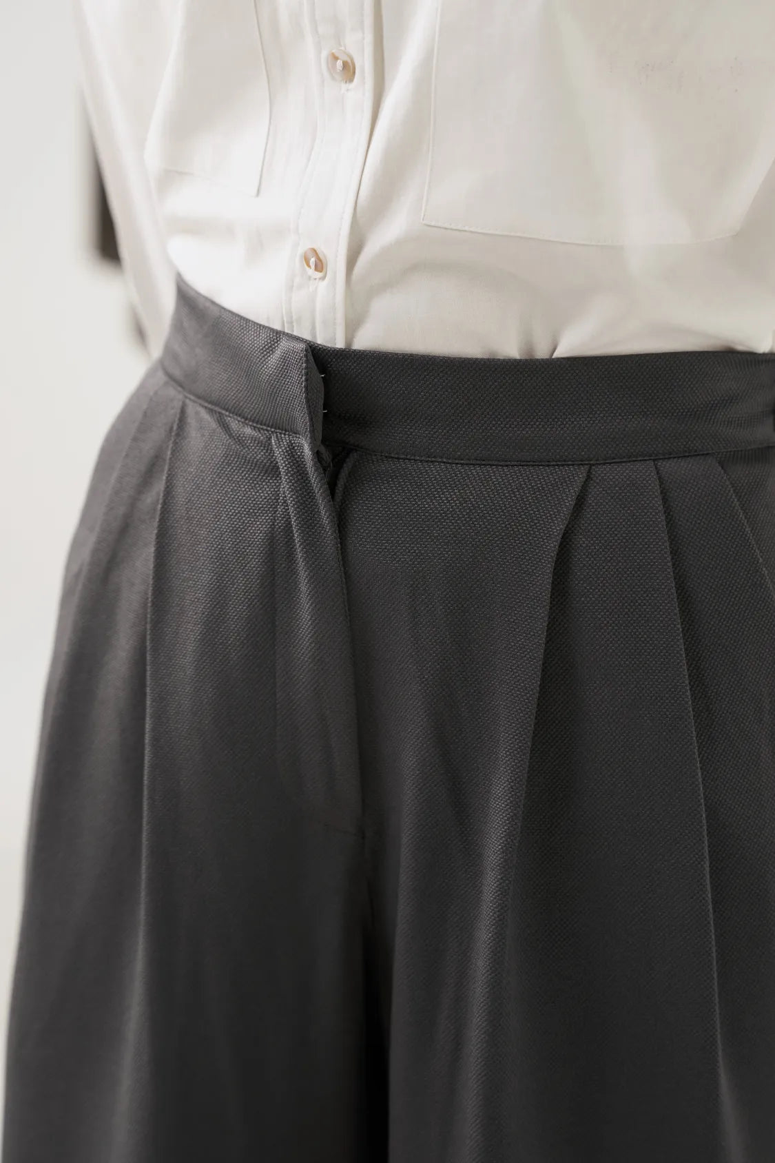 Wide Tailored Pants - Grey