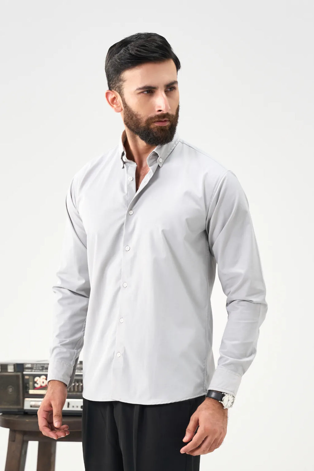 Everyday Solid Shirt - Light Grey