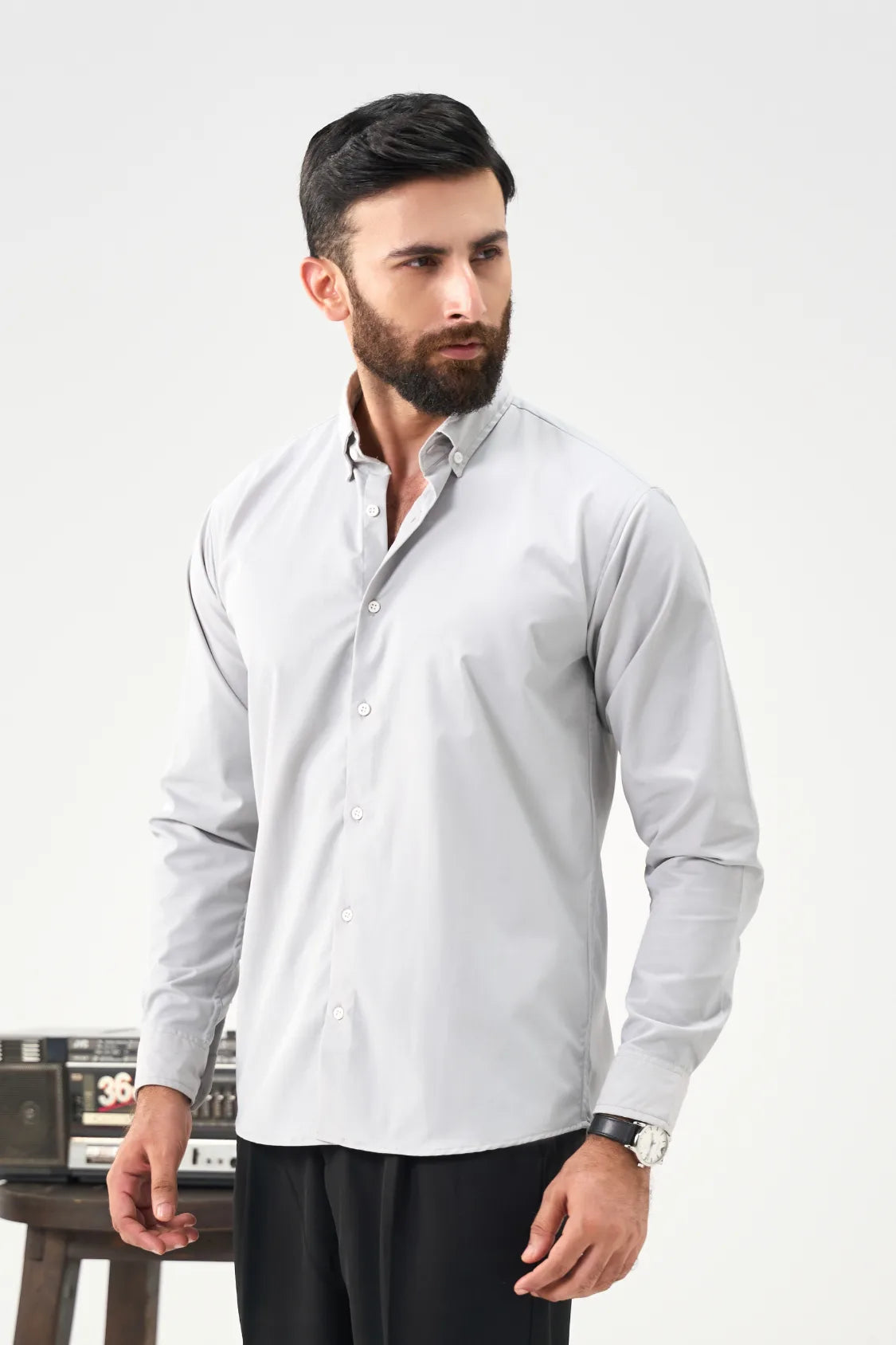 Everyday Solid Shirt - Light Grey