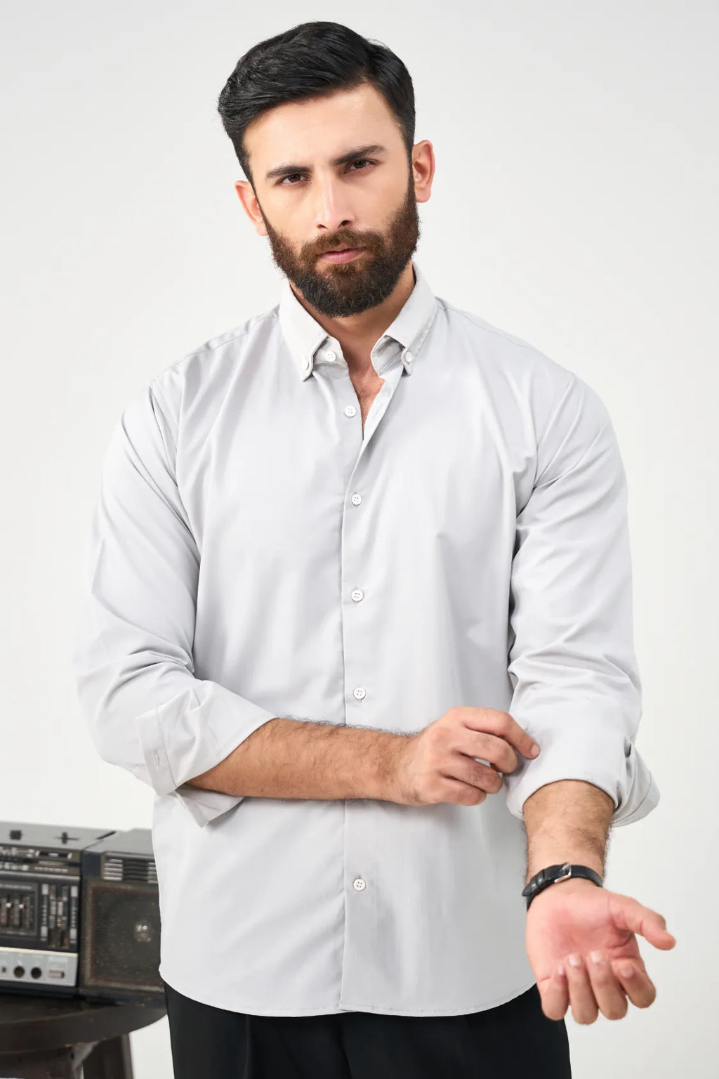 Everyday Solid Shirt - Light Grey