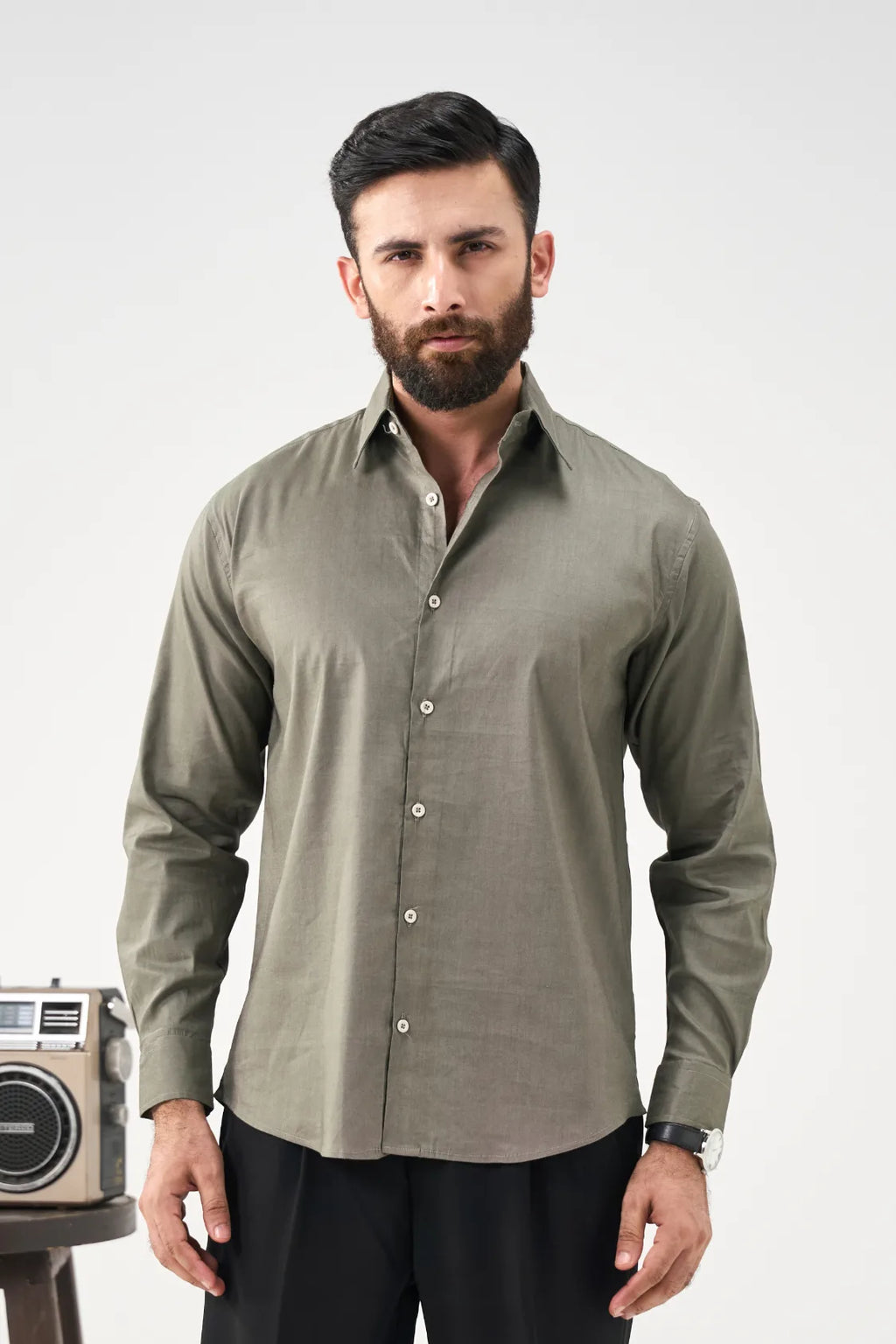 Everyday Linen Shirt - Olive Green