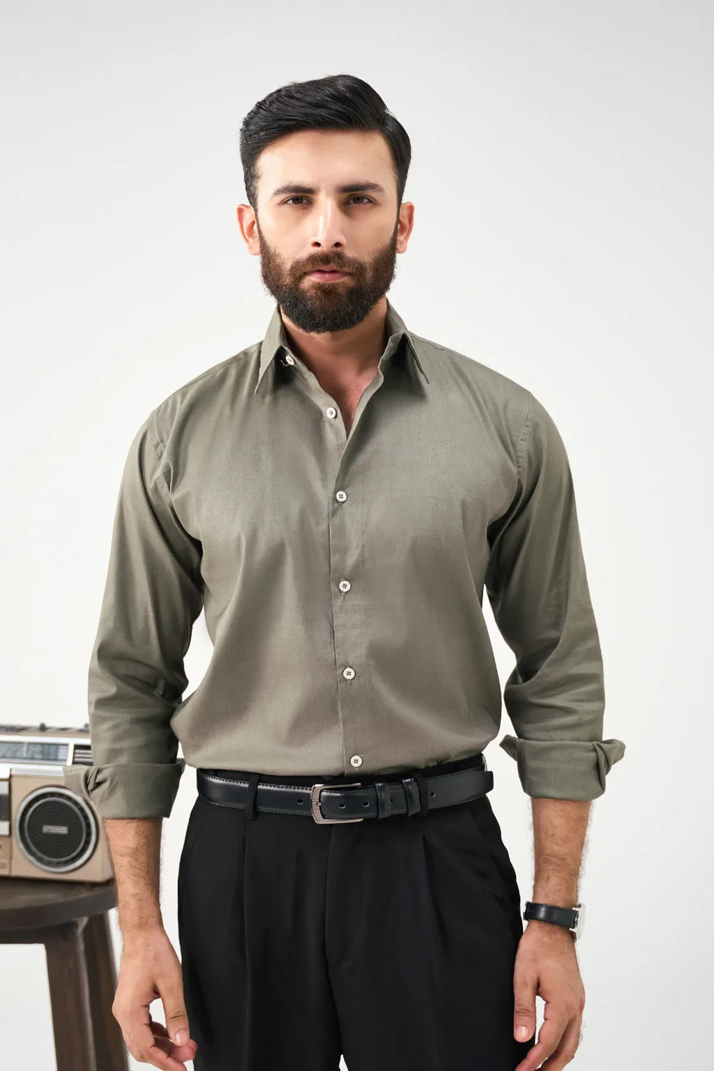 Everyday Linen Shirt - Olive Green