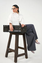 Wide Tailored Pants - Grey