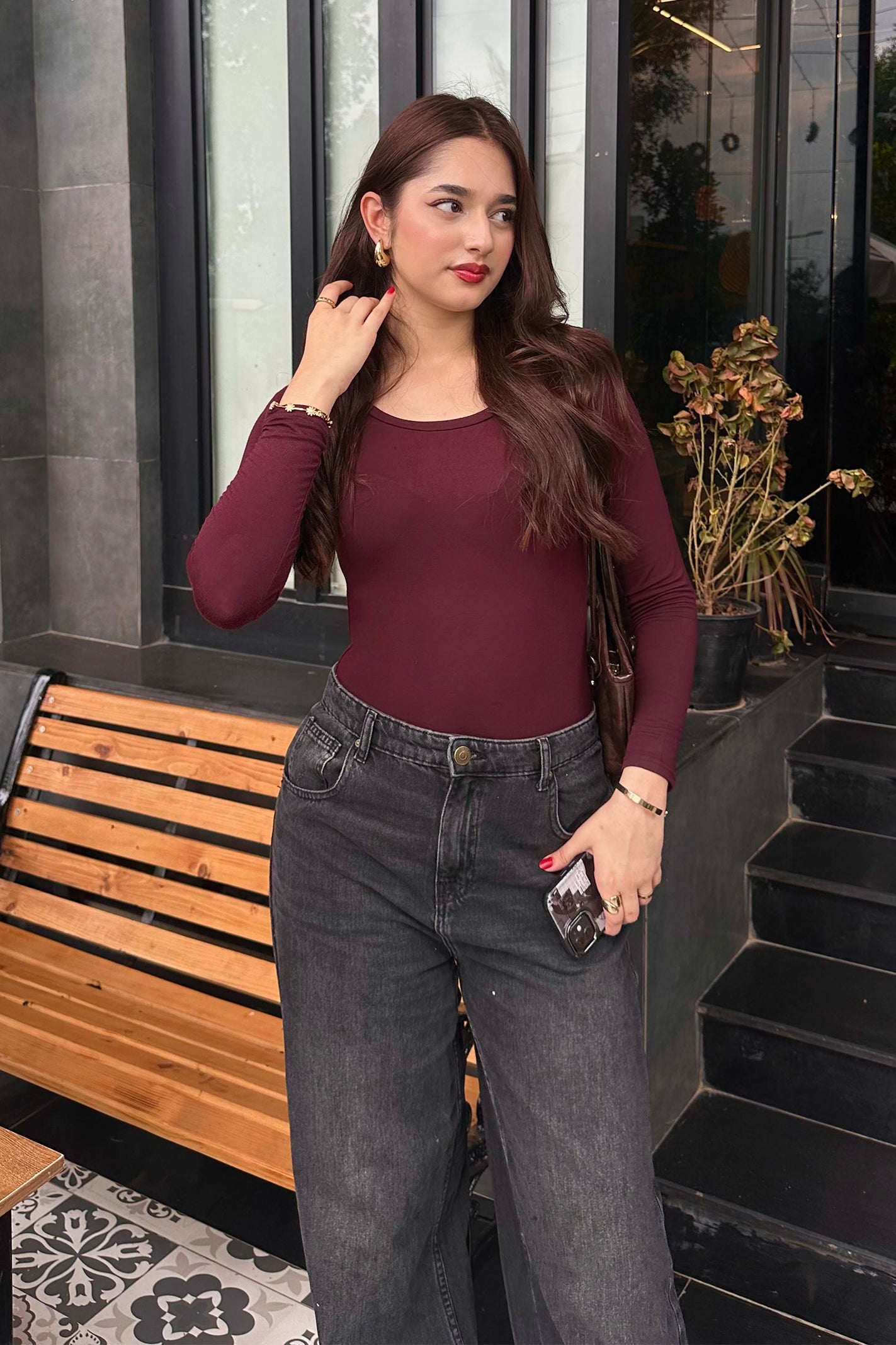 Bodysuit - Dark Maroon Main image