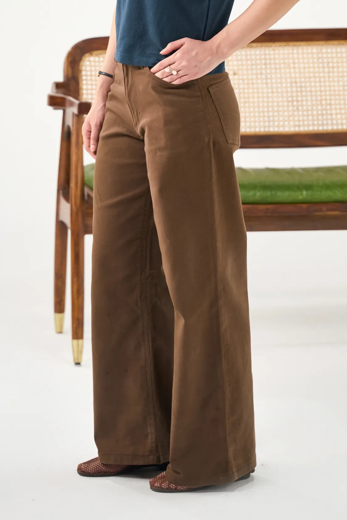 Twill Pants - Brown Main image