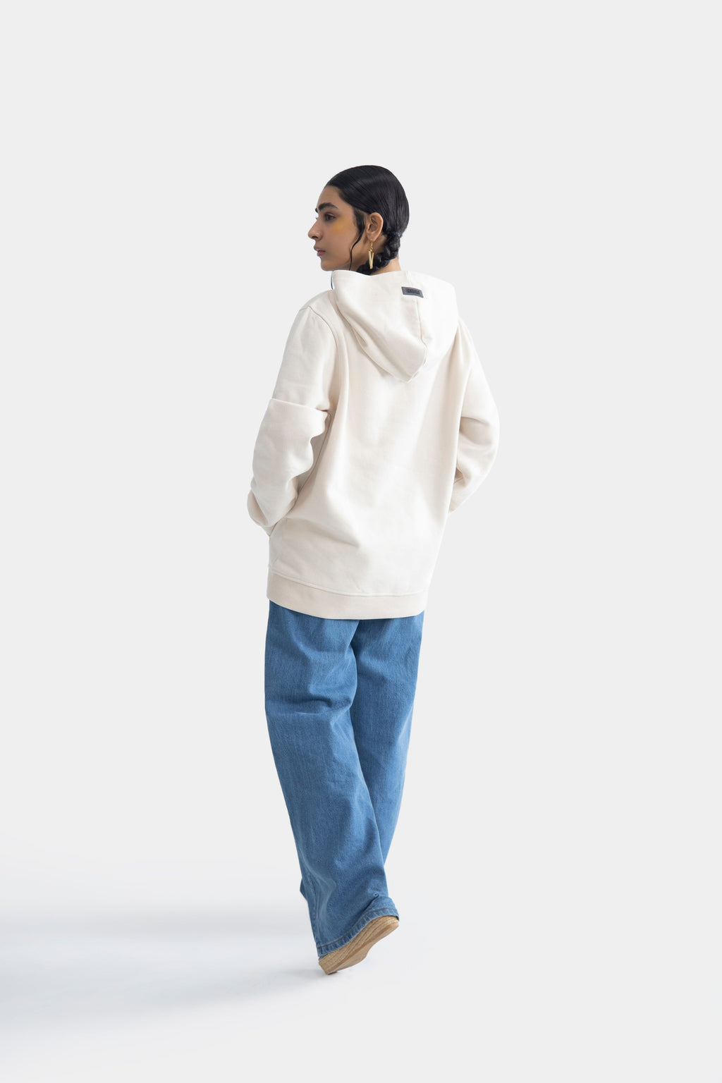 Beige Oversized Hoodie