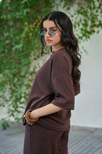 Everywear Co-Ord Set - Brown