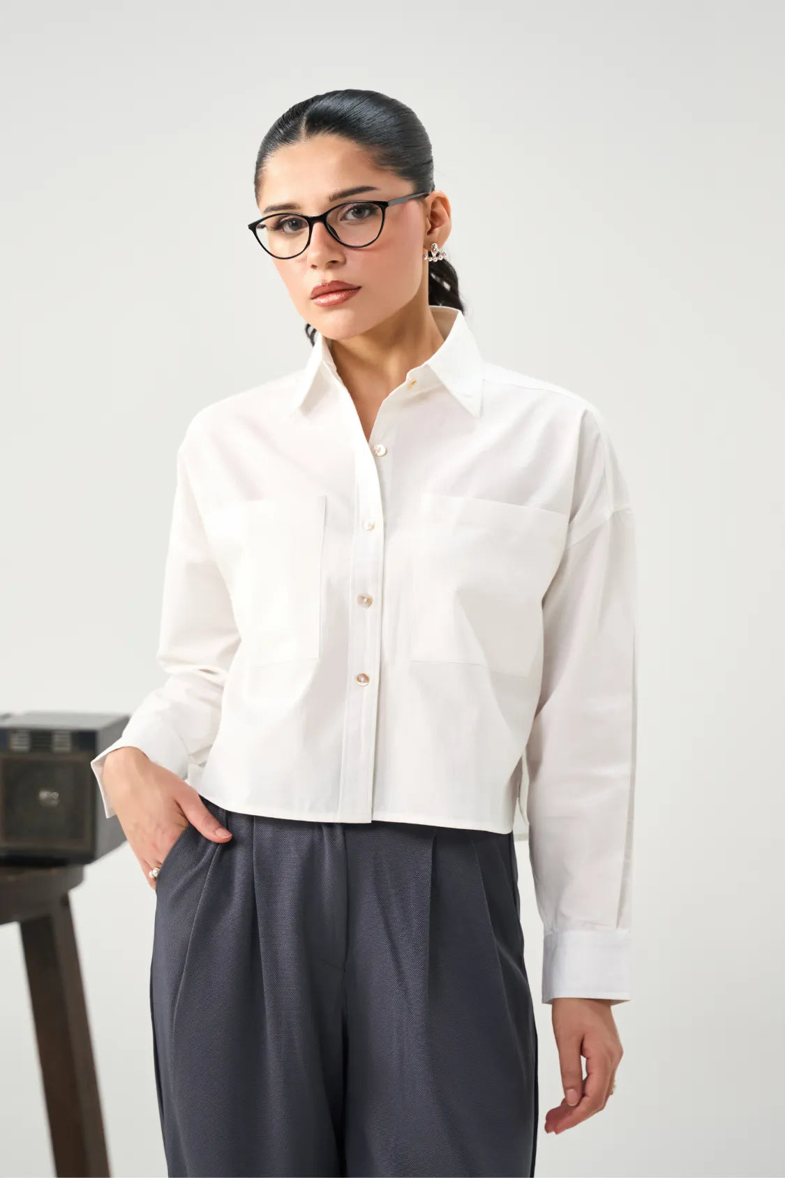 Boxy Shirt - Cloud White Main image