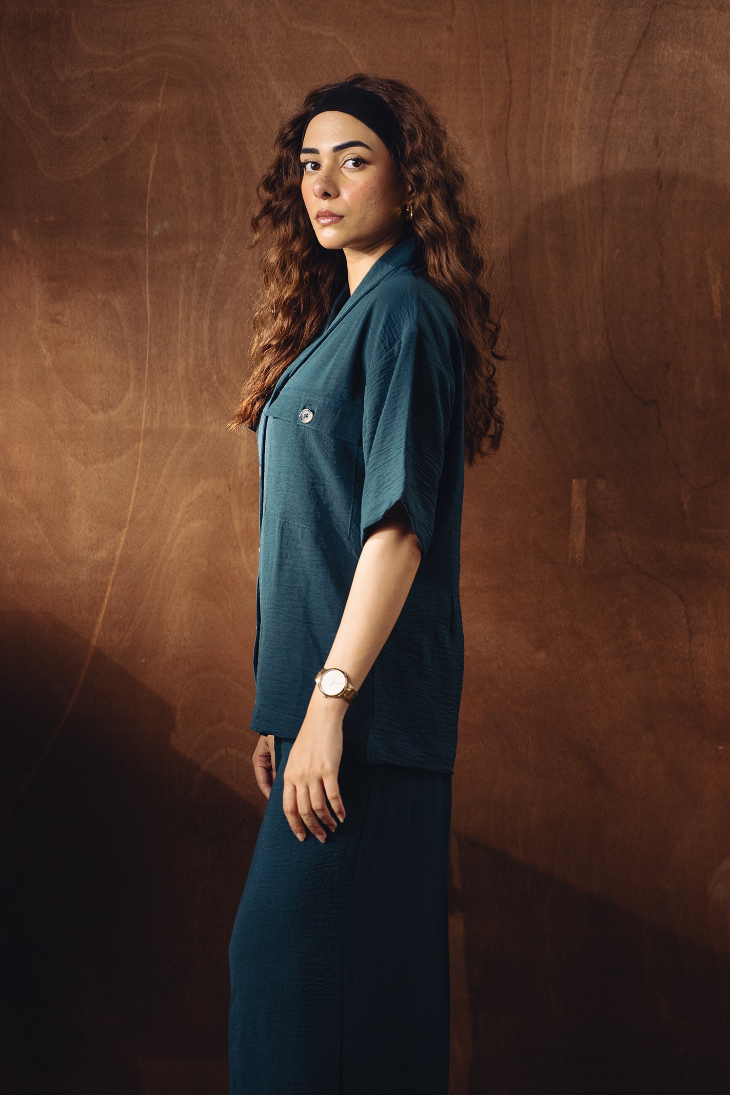Shawl Collar Co-ord Set - Dark Teal Secondary image