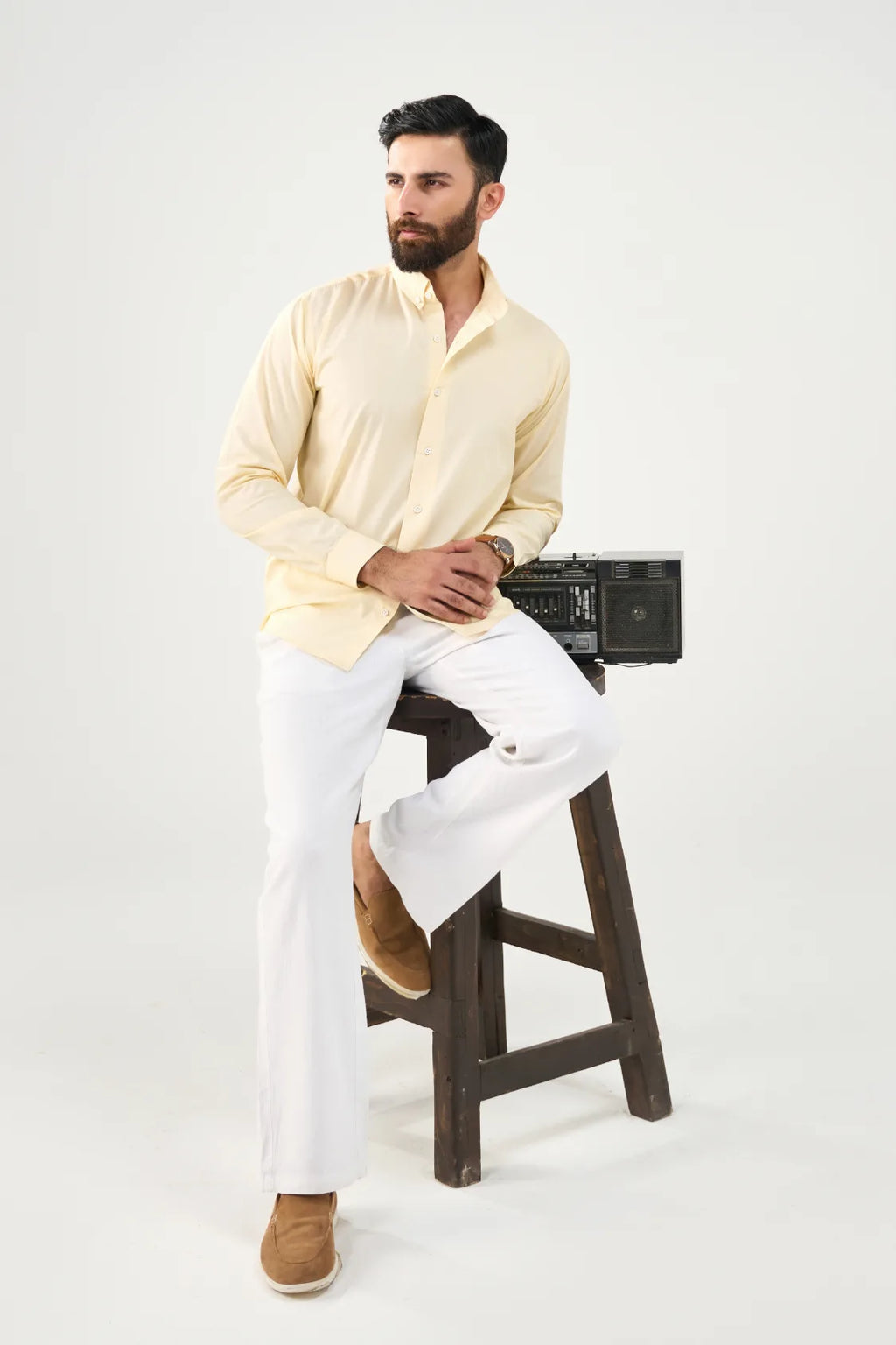 Everyday Solid Shirt - Sand Yellow