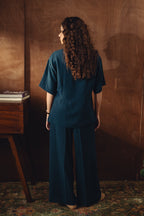 Shawl Collar Co-ord Set - Dark Teal