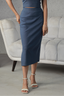 Rib Skirt - Indigo