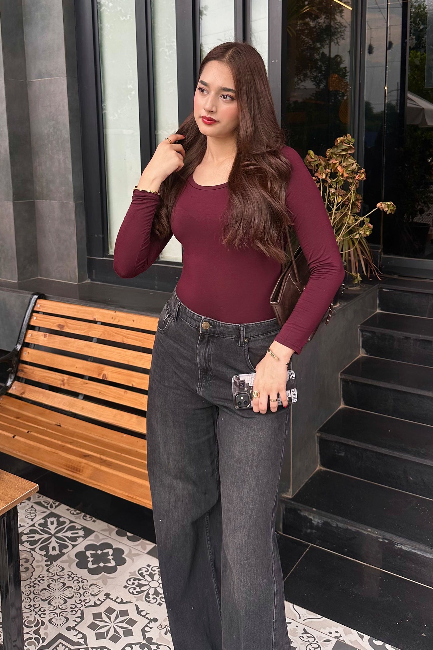 Bodysuit - Dark Maroon Secondary image