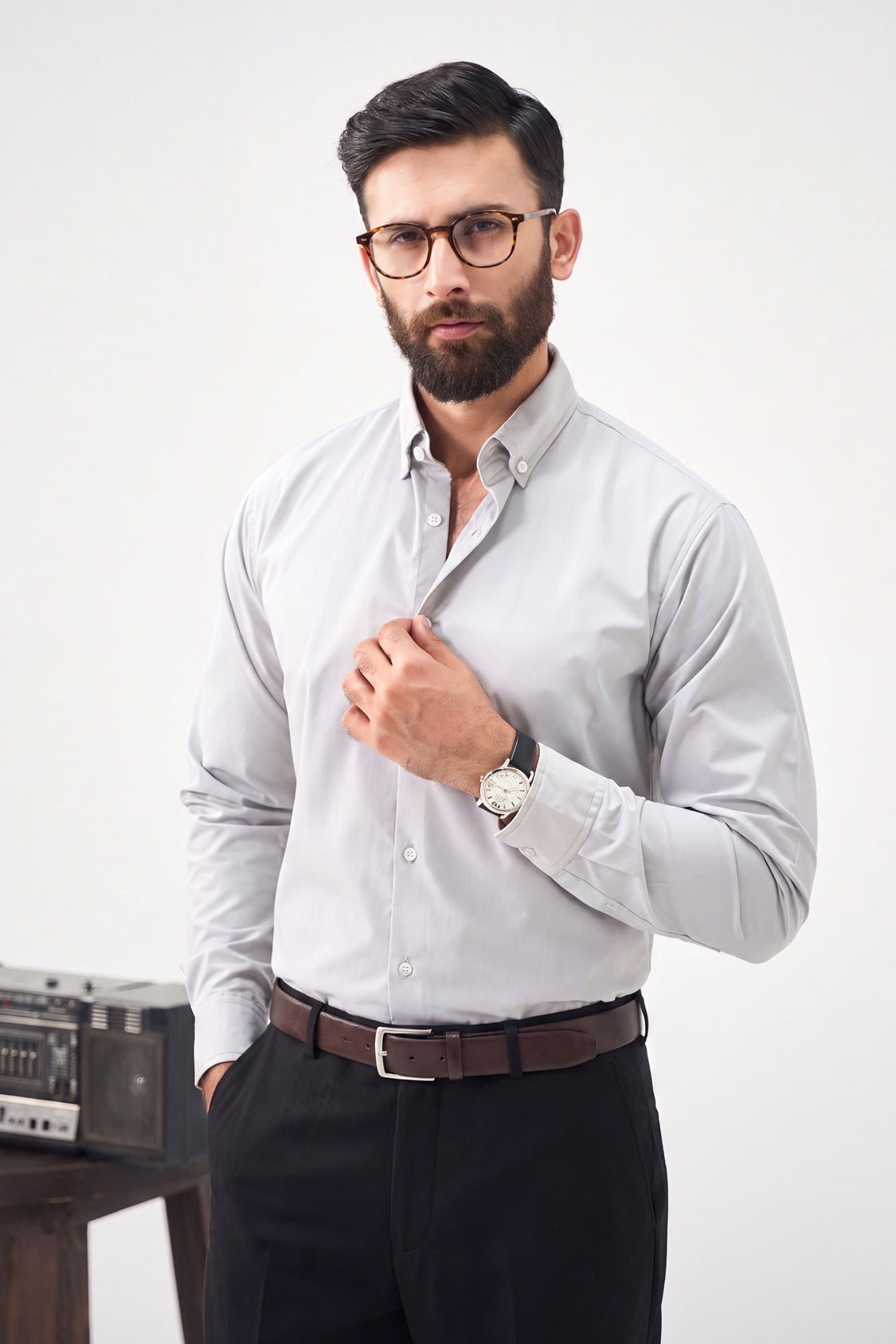 Everyday Solid Shirt - Light Grey